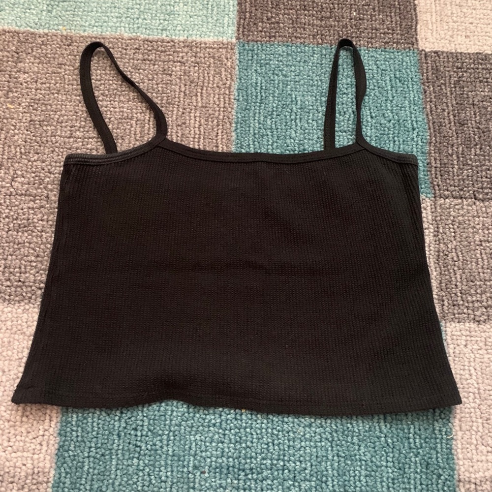 Black John Galt cropped tank